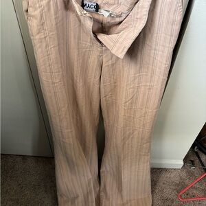 NYC Beige Striped Pants
